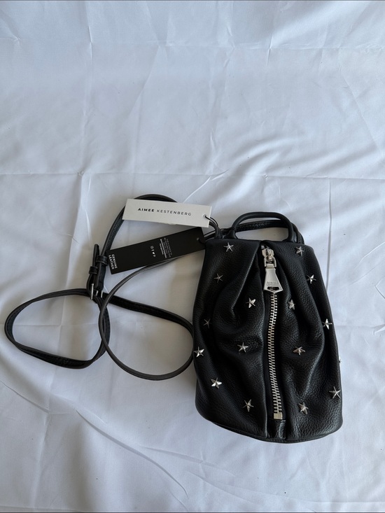Aimee Kestenberg Handbags - Aimee Kestenberg Black Star-Studded Leather Crossbody Bag